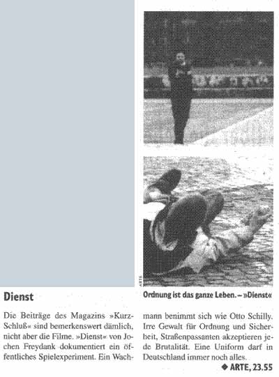 TV-Programmankündigung in junge welt vom 16.02.2005